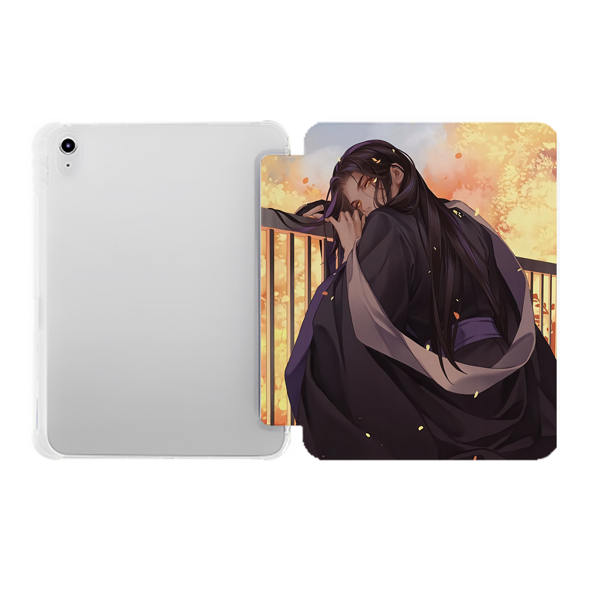 （画像用） 刀剣乱舞 Touken Ranbu IPad ケース ペン収納付き 三つ折りスタンド PUレザー×シリコン 対応機種9.5/10.5/10.9インチ